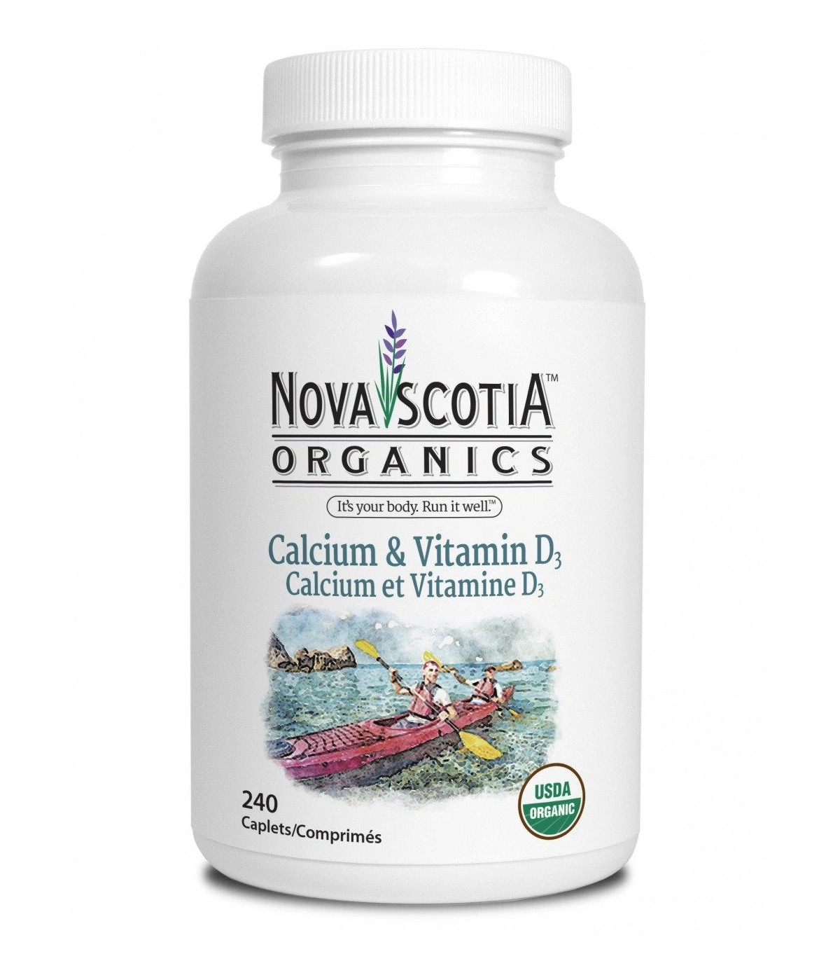 Nova Scotia Organics Calcium & Vitamin D3 240 Caplets | Unbeatable Prices, Daily Deals | VITASHOP