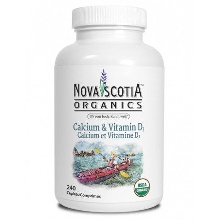 Nova Scotia Organics Calcium & Vitamin D3 240 Caplets | Unbeatable Prices, Daily Deals | VITASHOP