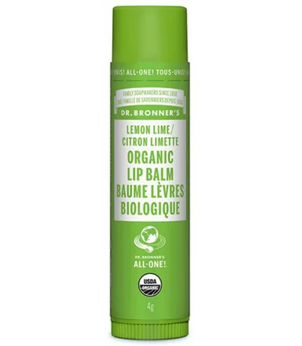 Dr. Bronner's 유기농 닥터 브로너스 레몬 라임 립밤 4g | 매일 업데이트되는 특가 상품 | VITASHOP
