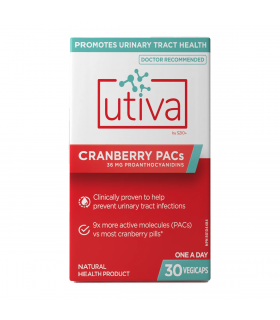 Utiva Utiva UTI Cranberry PACs 30 Veggie Caps | Unbeatable Prices, Daily Deals | VITASHOP