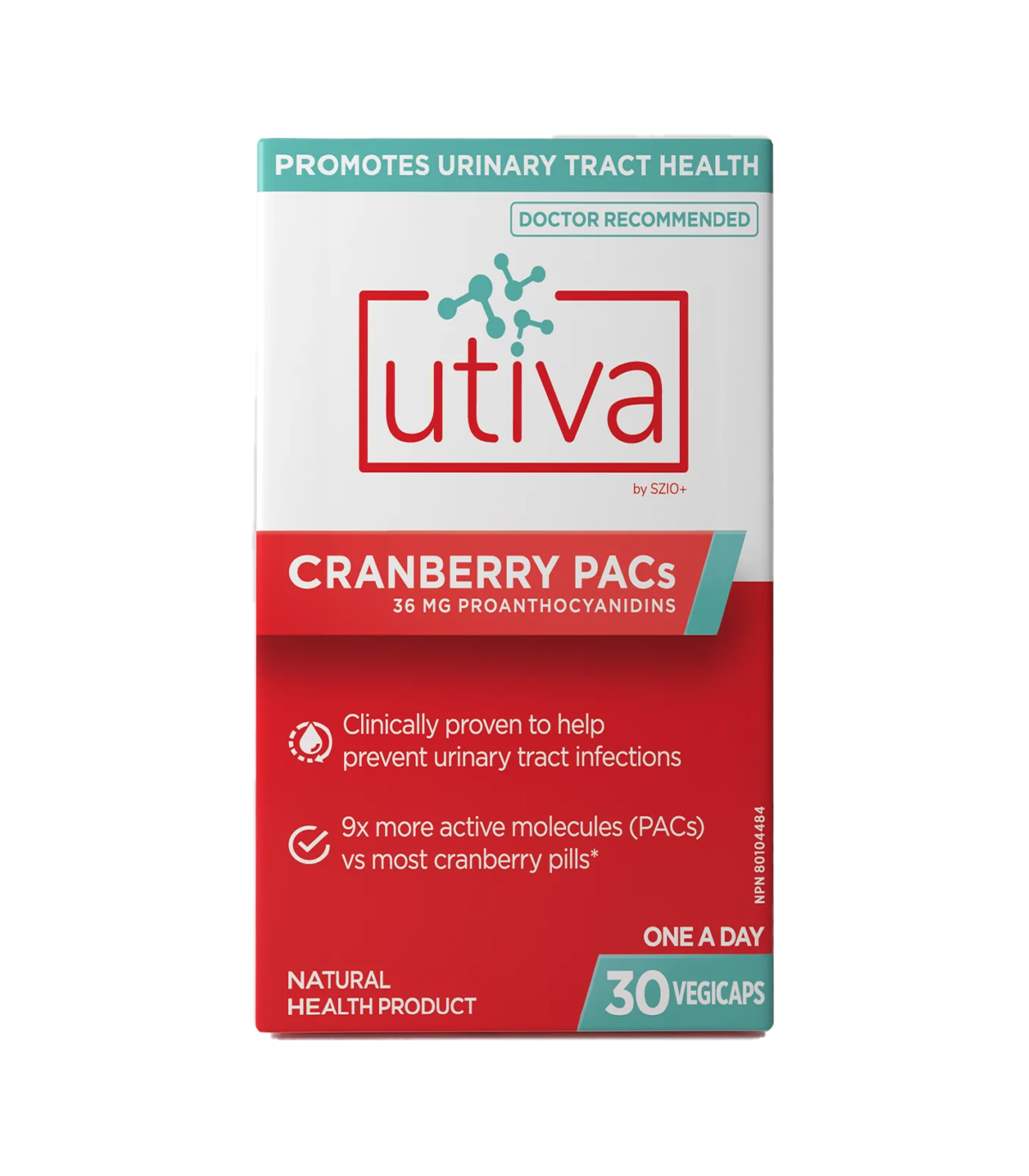 Utiva Utiva UTI Cranberry PACs 30 Veggie Caps | Unbeatable Prices, Daily Deals | VITASHOP