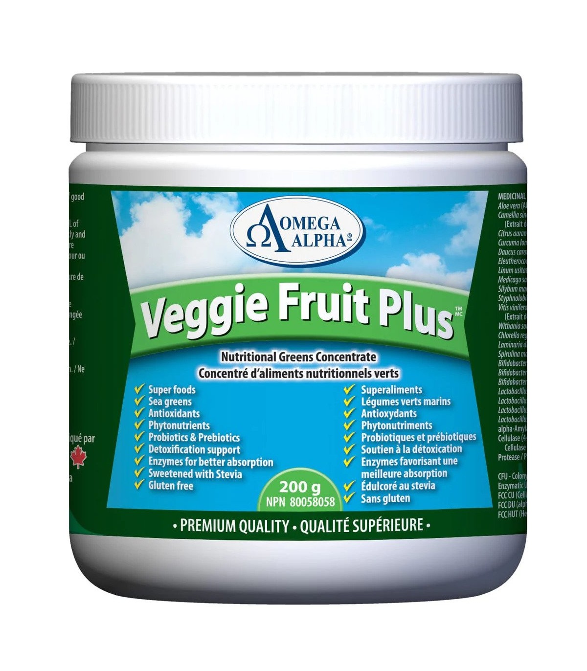 Omega Alpha Veggie Fruit Plus Natural 200 g | Unbeatable Prices, Daily Deals | VITASHOP