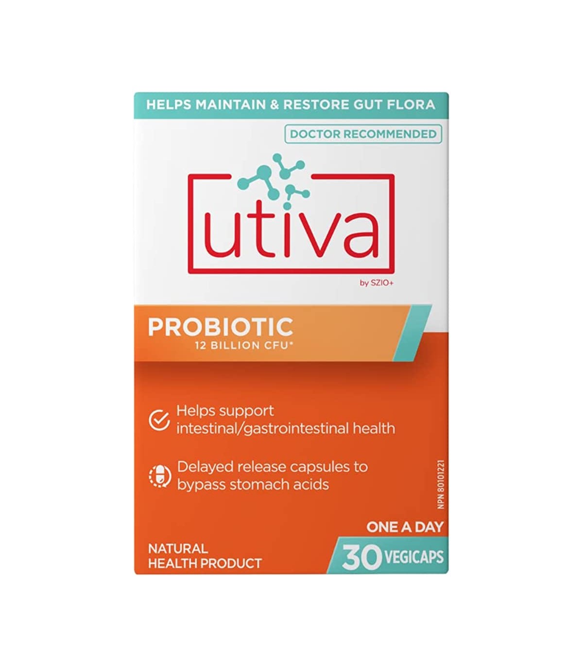 Utiva Probiotic Power 12 Billion CFU 30 Veggie Caps