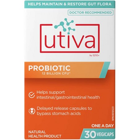 Utiva Probiotic Power 12 Billion CFU 30 Veggie Caps