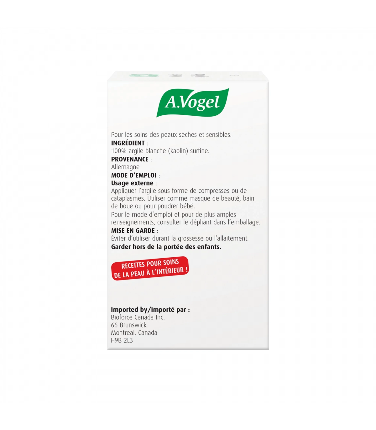 A. Vogel White Clay 400 g | Unbeatable Prices, Daily Deals | VITASHOP