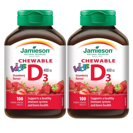 Vitamin D 400 IU Kids 100 Chewable Tablets | Safest & Easiest Shopping Vitamins Online | VITASHOP
