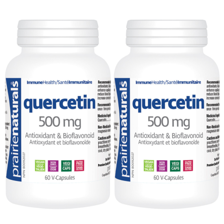 Prairie Naturals [2 FOR DEAL] Quercetin 500mg 60 Vegi Capsules | 매일 업데이트되는 특가 상품 | VITASHOP