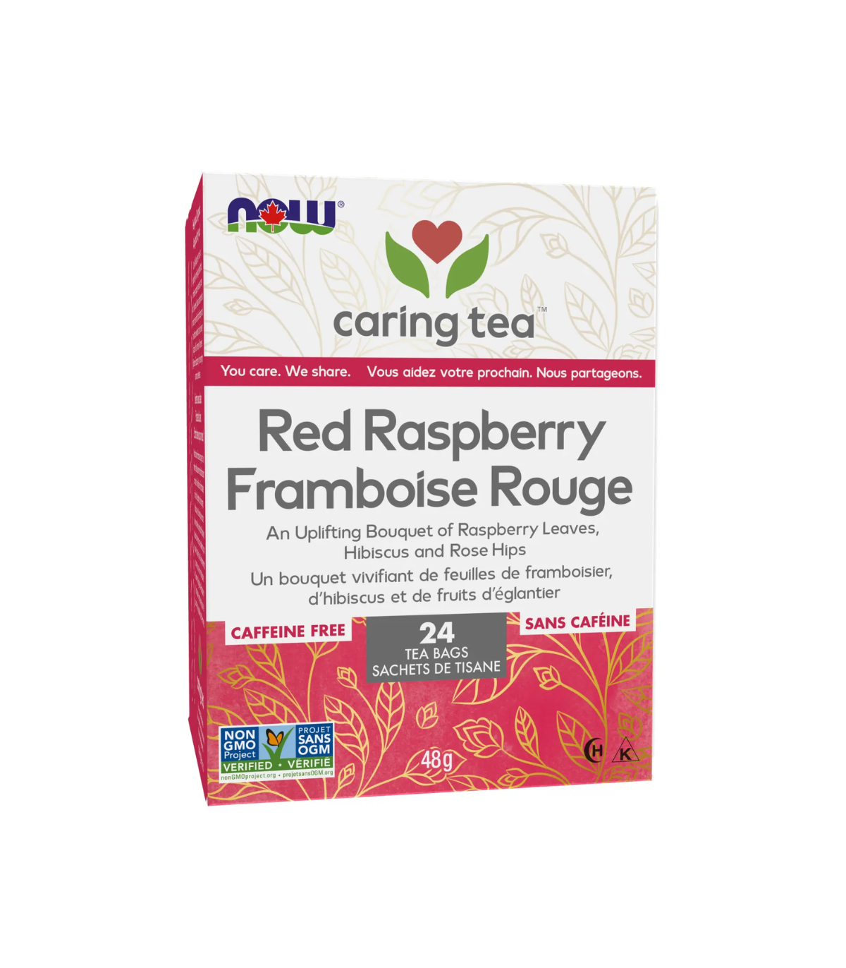 NOW Foods Red Raspberry Tea 24 Bags | Unbeatable Prices, Daily Deals | VITASHOP