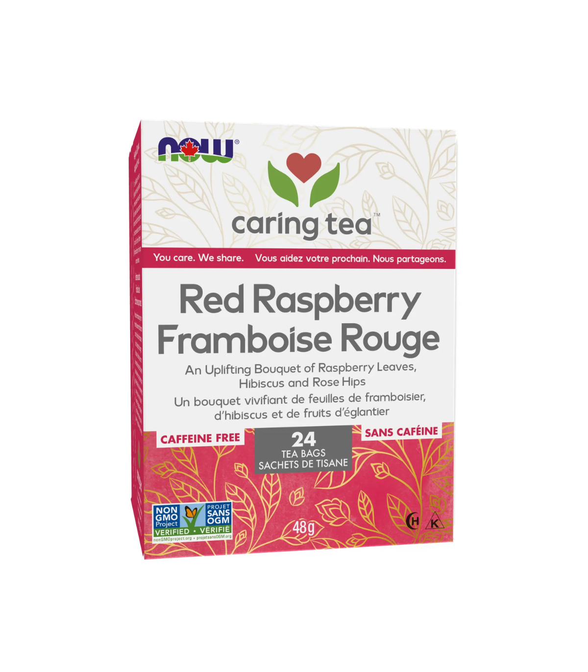 NOW Foods Red Raspberry Tea 24 Bags | Unbeatable Prices, Daily Deals | VITASHOP