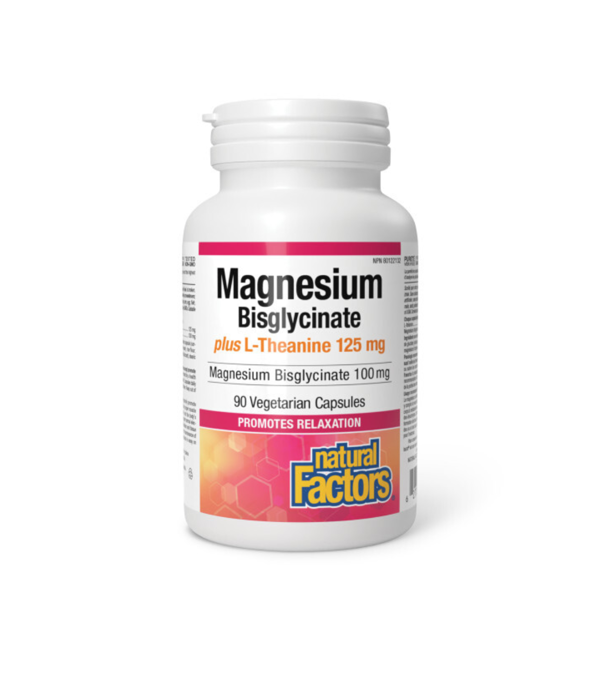 Natural Factors Magnesium Bisglycinate plus L-Theanine 100/125 mg 90 Veg Caps | Unbeatable Prices, Daily Deals | VITASHOP
