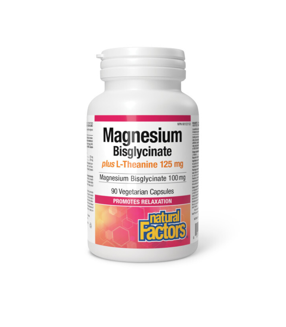 Natural Factors Magnesium Bisglycinate plus L-Theanine 100/125 mg 90 Veg Caps | Unbeatable Prices, Daily Deals | VITASHOP