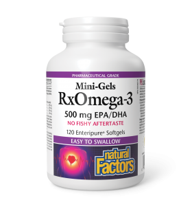 Natural Factors 내추럴 팩터스 RxOmega-3 미니젤 500 mg, 120 Enteripure Softgels | 매일 업데이트되는 특가 상품 | VITASHOP