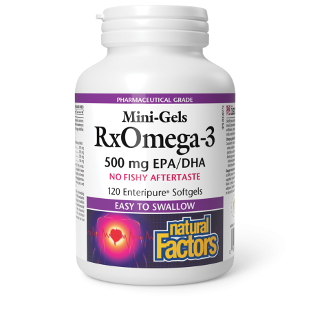 RxOmega-3 Mini-Gels 500 mg, 120 Enteripure Softgels | Safest & Easiest Shopping Vitamins Online | VITASHOP