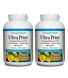 OmegaFactors Ultra Prim Evening Primrose Oil 1000 mg, 180 Softgels | Safest & Easiest Shopping Vitamins Online | VITASHOP