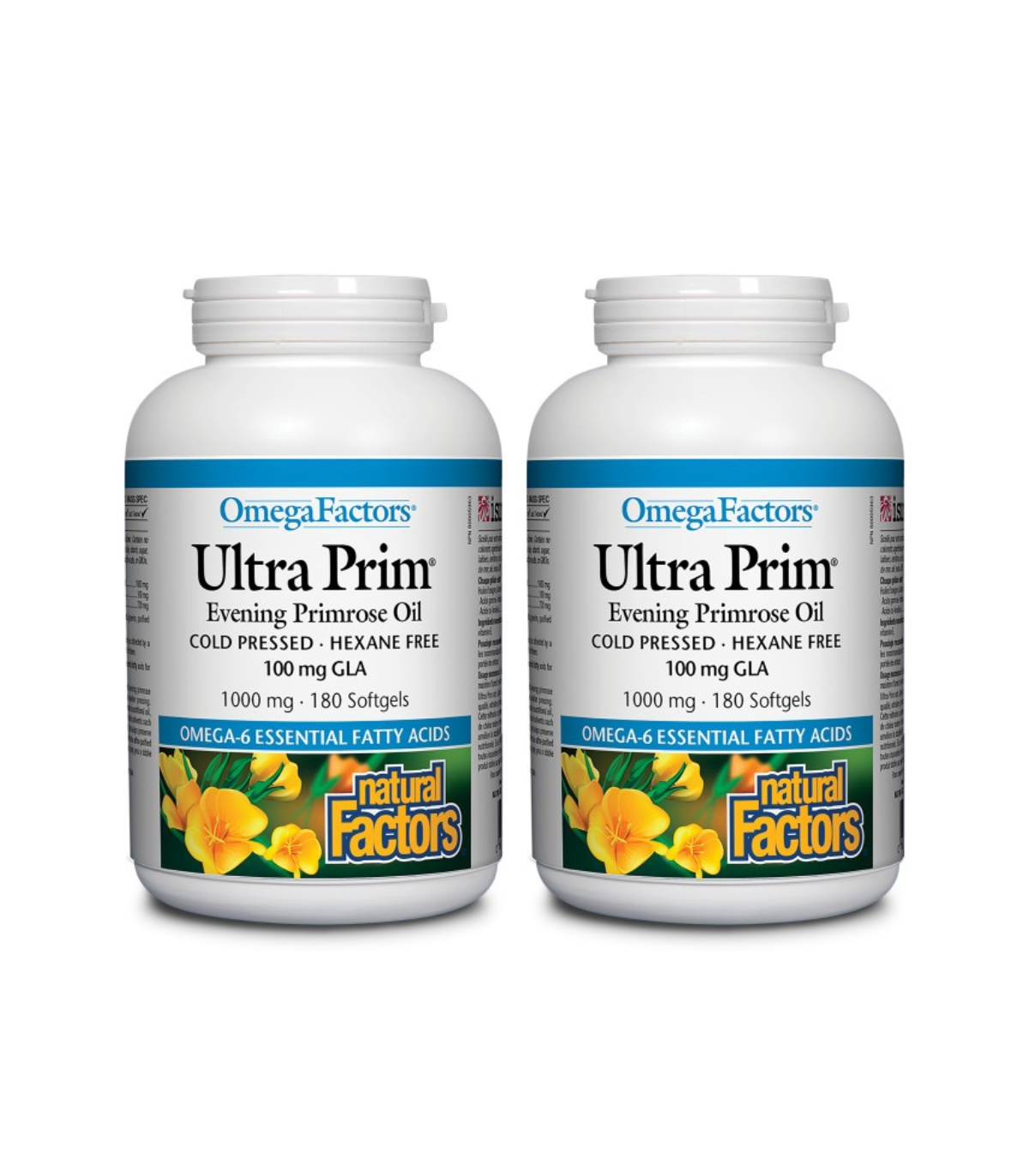 Natural Factors [2 FOR DEAL] OmegaFactors Ultra Prim Evening Primrose Oil 1000 mg, 180 Softgels | Unbeatable Prices, Daily Deals