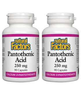 Natural Factors [2 FOR DEAL] Pantothenic Acid 250 mg, 90 Capsules | 每天不同折扣, 全网最低价格 | 种类齐全的保健品店铺 VITASHOP, 只有你想不到, 没有你买不到 !