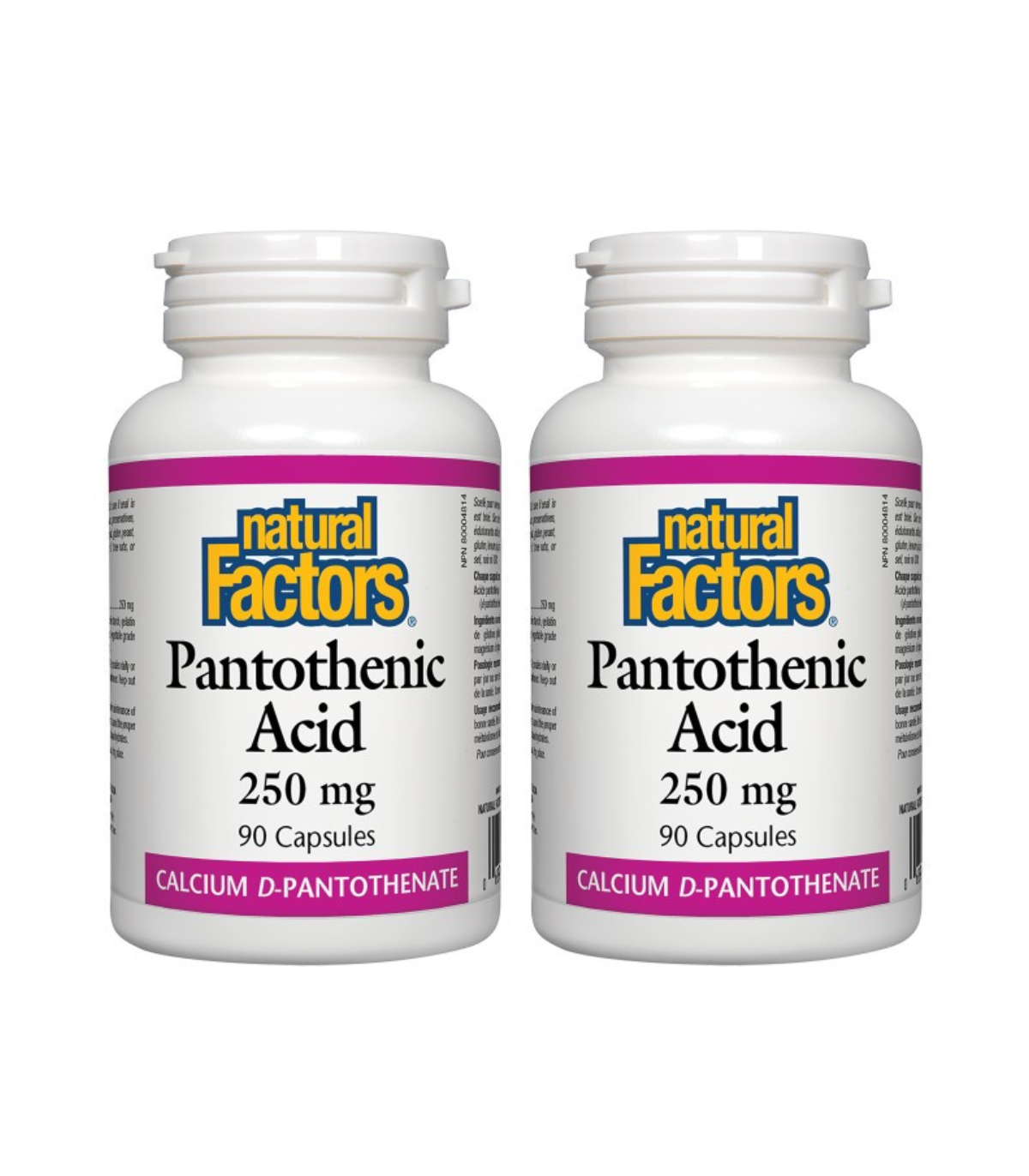 Natural Factors [2 FOR DEAL] Pantothenic Acid 250 mg, 90 Capsules | 매일 업데이트되는 특가 상품 | VITASHOP