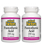 Natural Factors [2 FOR DEAL] Pantothenic Acid 250 mg, 90 Capsules | 매일 업데이트되는 특가 상품 | VITASHOP