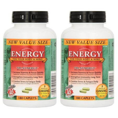 Nu-Life [2 FOR DEAL] Nu-Life Energy 180 Caplets | 매일 업데이트되는 특가 상품 | VITASHOP