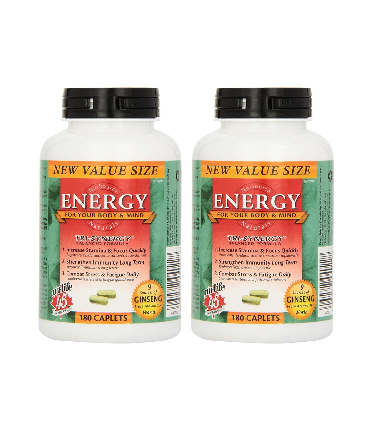 Nu-Life [2 FOR DEAL] Nu-Life Energy 180 Caplets | 매일 업데이트되는 특가 상품 | VITASHOP