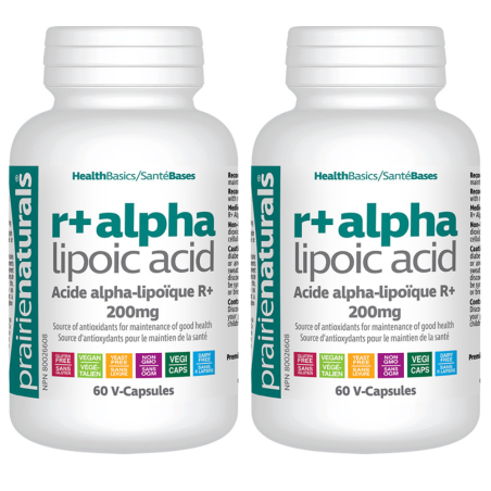 Prairie Naturals [2 FOR DEAL] R(+) Alpha Lipoic Acid 200 mg 60 Vegi Capsules | 매일 업데이트되는 특가 상품 | VITASHOP