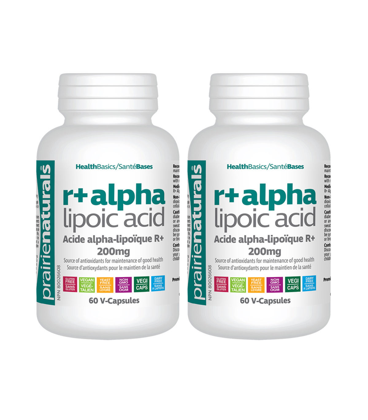 Prairie Naturals [2 FOR DEAL] R(+) Alpha Lipoic Acid 200 mg 60 Vegi Capsules | 매일 업데이트되는 특가 상품 | VITASHOP