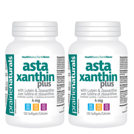 Prairie Naturals [2 FOR DEAL] Astaxanthin Plus 4 mg Astaxanthin, Lutein, Zeaxanthin 120 Softgels | 每天不同折扣, 全网最低价格 | 种类齐全的保健品店铺 V