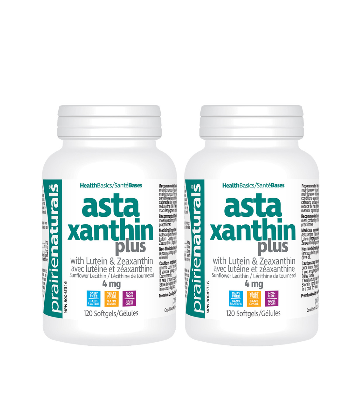Prairie Naturals [2 FOR DEAL] Astaxanthin Plus 4 mg Astaxanthin, Lutein, Zeaxanthin 120 Softgels | 每天不同折扣, 全网最低价格 | 种类齐全的保健品店铺 V