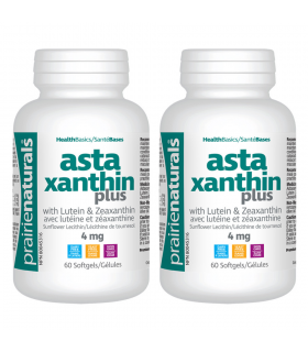 Prairie Naturals [2 FOR DEAL] Astaxanthin Plus 4 mg Astaxanthin, Lutein, Zeaxanthin 60 Softgels | Unbeatable Prices, Daily Deals