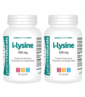 Prairie Naturals [2 FOR DEAL] L-Lysine 500 mg 90 Capsules | 매일 업데이트되는 특가 상품 | VITASHOP