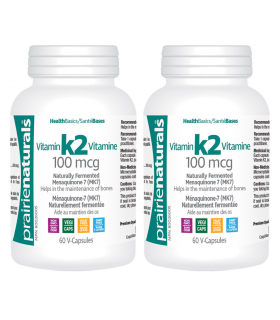 Prairie Naturals [2 FOR DEAL] Vitamin K2 MK-7 100 mcg 60 Vegi Capsules | Unbeatable Prices, Daily Deals | VITASHOP
