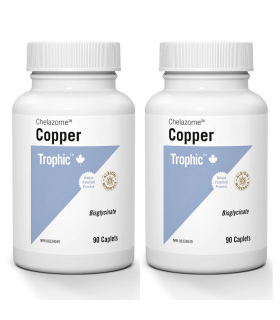 Trophic Vitamins [2 FOR DEAL] Copper Chelazome 2 mg 90 Caplets | Unbeatable Prices, Daily Deals | VITASHOP