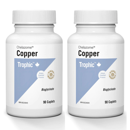Trophic Vitamins [2 FOR DEAL] Copper Chelazome 2 mg 90 Caplets | 매일 업데이트되는 특가 상품 | VITASHOP