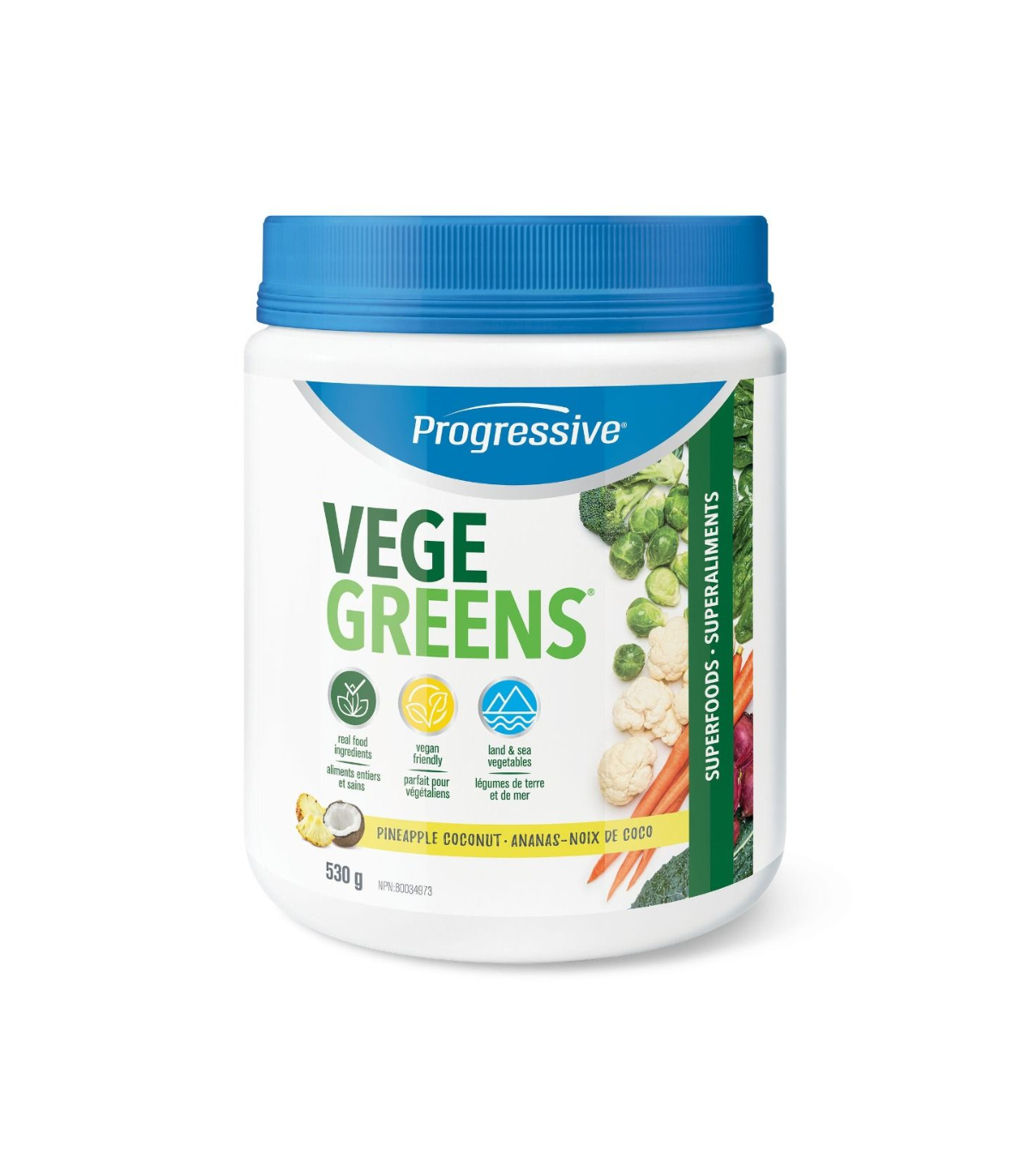 Progressive VegeGreens Pineapple Coconut 530g