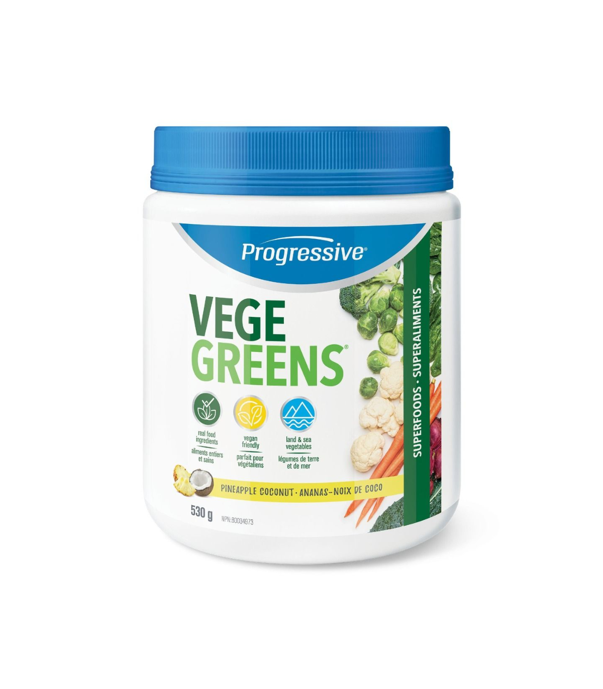 Progressive VegeGreens Pineapple Coconut 530g