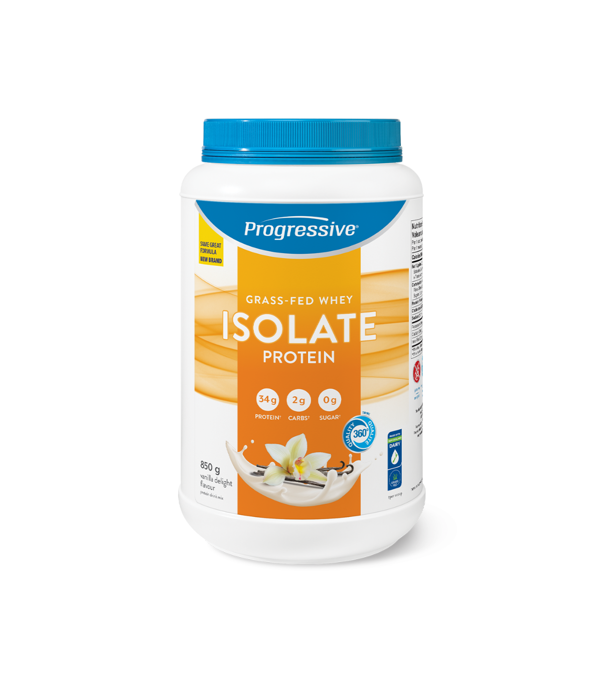 Progressive Grass Fed Whey Isolate Protein Vanilla Delight 850g