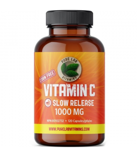PURE LAB VITAMINS Vitamin C 1000mg Slow Release 120 Capsules | Unbeatable Prices, Daily Deals | VITASHOP