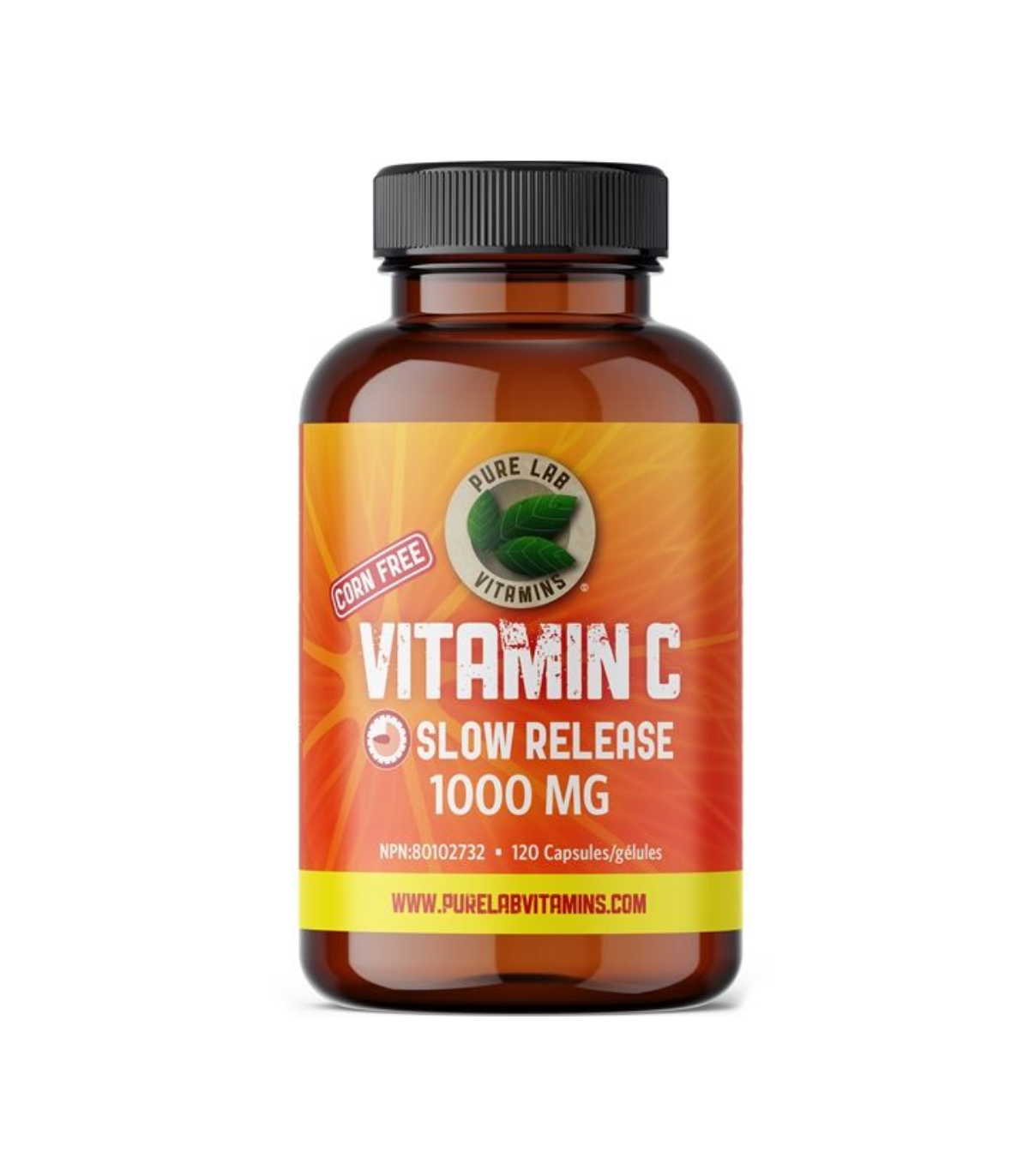 PURE LAB VITAMINS Vitamin C 1000mg Slow Release 120 Capsules