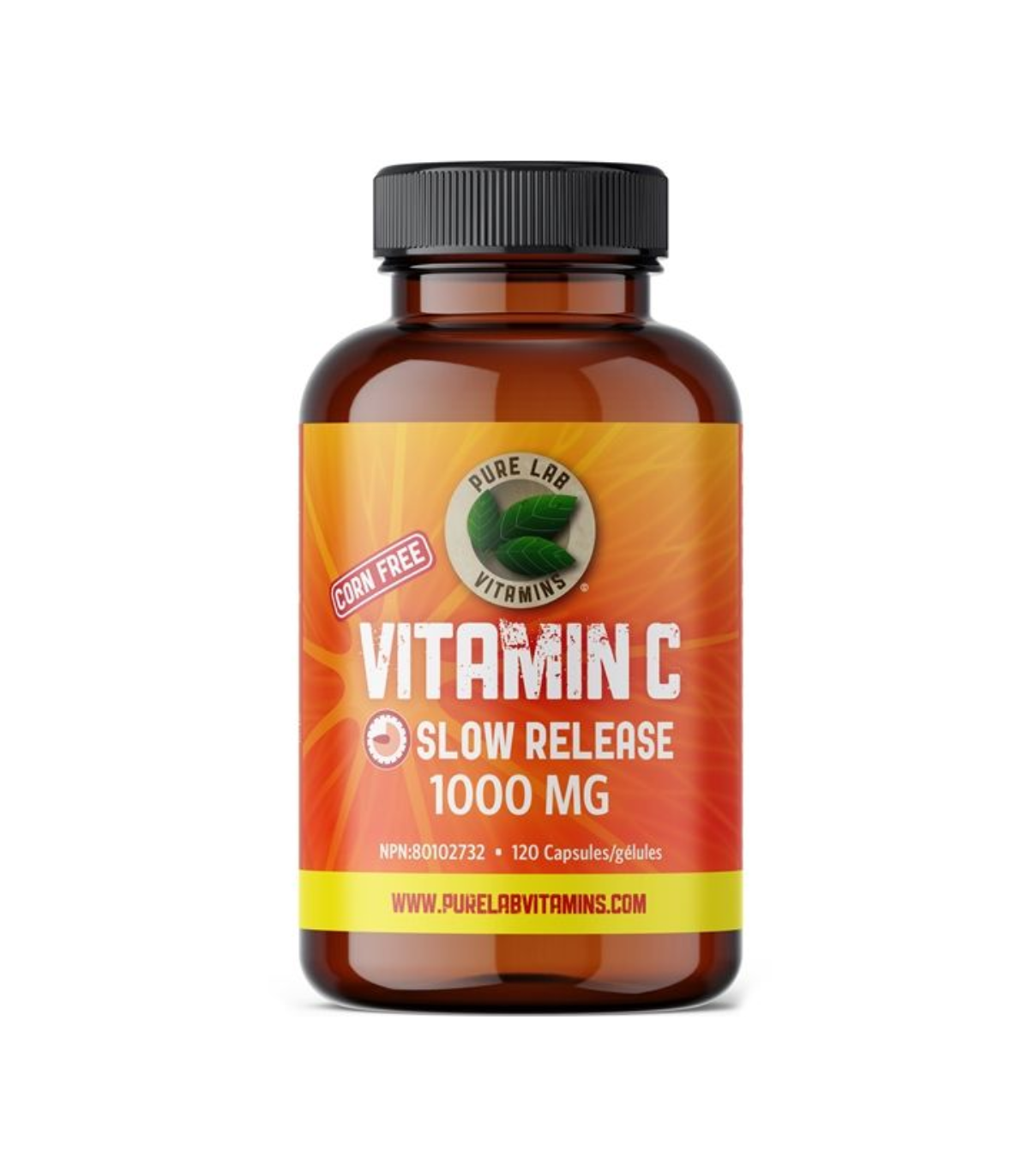 PURE LAB VITAMINS Vitamin C 1000mg Slow Release 120 Capsules