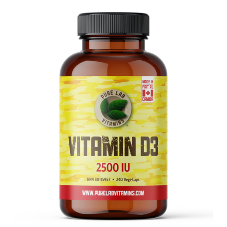 PURE LAB VITAMINS Vitamin D3 2500 IU 240 Veggie Caps