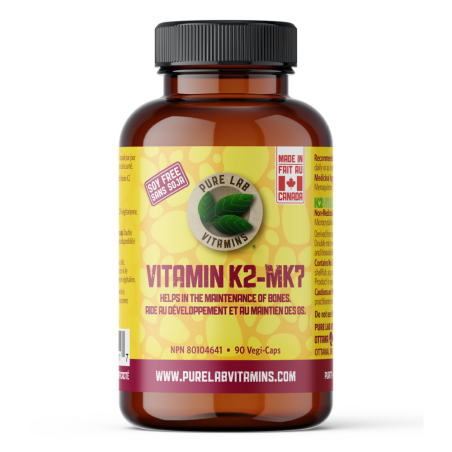 PURE LAB VITAMINS Vitamin K2 MK7 Soy Free 90 Veggie Caps