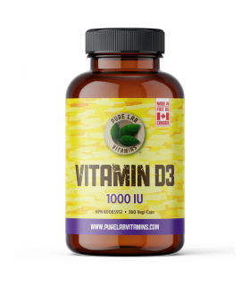 PURE LAB VITAMINS Vitamin D3 1000 IU 360 Veggie Caps | Unbeatable Prices, Daily Deals | VITASHOP
