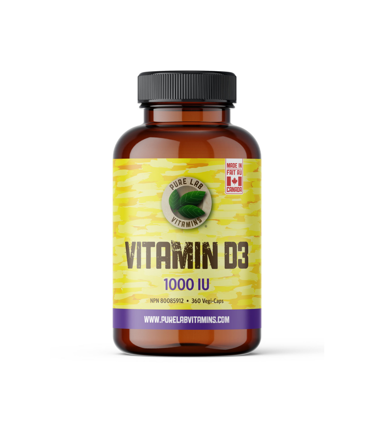 PURE LAB VITAMINS Vitamin D3 1000 IU 360 Veggie Caps | 每天不同折扣, 全网最低价格 | 种类齐全的保健品店铺 VITASHOP, 只有你想不到, 没有你买不到 !