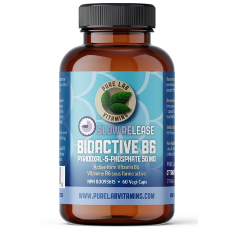 PURE LAB VITAMINS Bioactive B6 Pyridoxal-5-Phosphate 50 mg Slow Release 60 Veggie Caps | 매일 업데이트되는 특가 상품 | VITASHOP