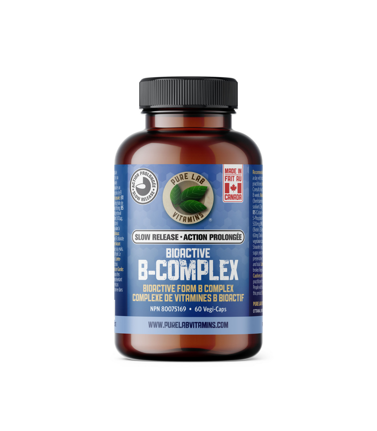 PURE LAB VITAMINS Bioactive B Complex Slow Release 60 Veggie Caps | Unbeatable Prices, Daily Deals | VITASHOP