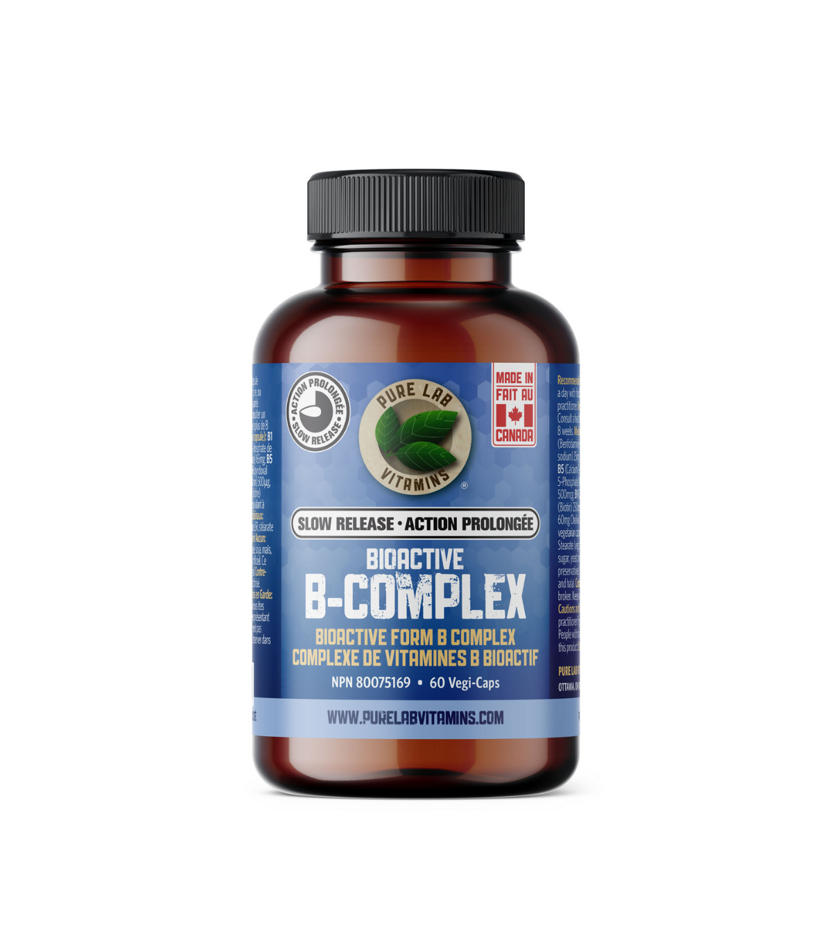 PURE LAB VITAMINS Bioactive B Complex Slow Release 60 Veggie Caps | Unbeatable Prices, Daily Deals | VITASHOP