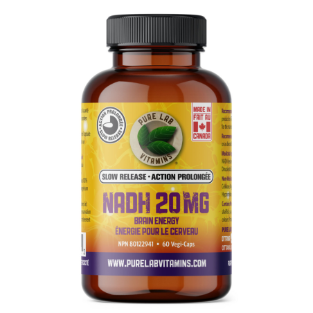 PURE LAB VITAMINS NADH 20 mg Slow Release 60 Veggie Caps