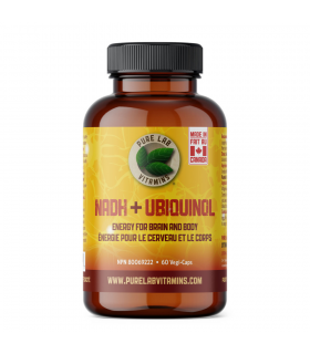 PURE LAB VITAMINS NADH + Ubiquinol 60 Veggie Caps