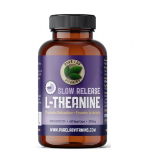 PURE LAB VITAMINS L-Theanine Slow Release 200 mg 60 Veggie Caps | 매일 업데이트되는 특가 상품 | VITASHOP