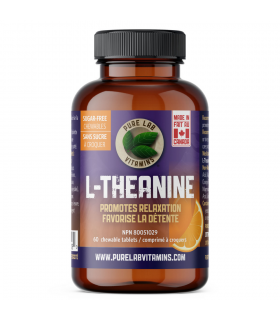 PURE LAB VITAMINS L-Theanine 125mg 60 Chewable Tablets | 매일 업데이트되는 특가 상품 | VITASHOP